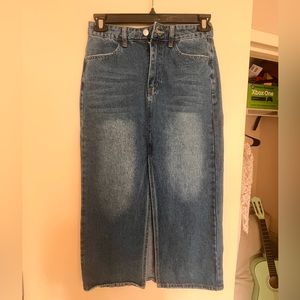 Never been worn denim midi skirt